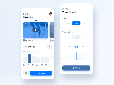 A quick concept of fitness app app clean dashboard design fitness interface ui ux