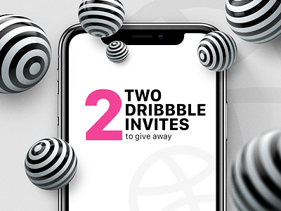 2x Dribbble Invites 3d card cinema4d creative design dribbble dribbbles gray invites new. ui