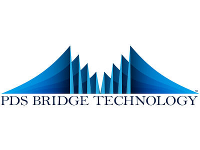 PDS Bridge Technology, concept logo bridge gradient logo software company