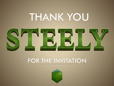Thank you for invitation Steely invitation thank you thanks