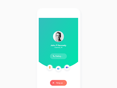 Minimal Calling Screen android app calling chat contact gradient ios minimal screen ui ux video