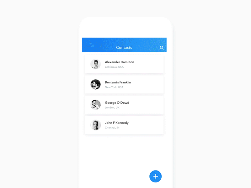 Interaction - Minimal Calling Screen calling chat contact gradient interaction ios minimal mobile screen ui ux video