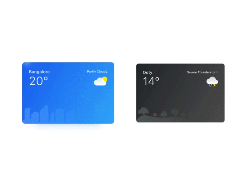 Weather app widgets hover interaction app cloud concept degree interaction lighting rain sun ui ux weather widget