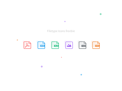 Filetype icons - Sketch Freebie colors files filetype folder icons line upload