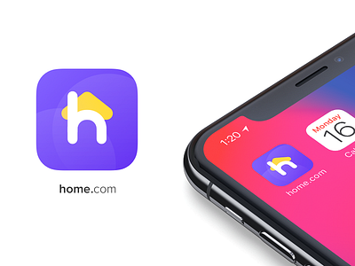 home.com branding app icon conceptual design