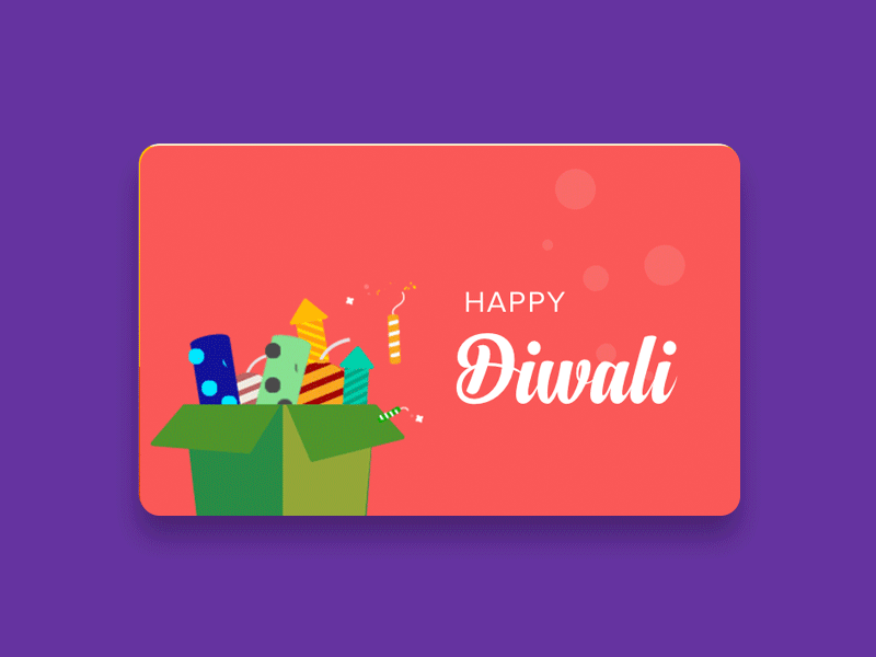 Diwali Gift Card - Zeta card celebration color crackers diwali festival fireworks gif gift illustration mobile motion animation