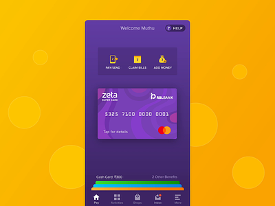 Dynamic Super PIN Generation - Zeta app card card animation interaction ios mobile payment pin ui ux