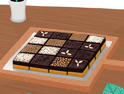 Brownies healtheaa foodillustration illustration
