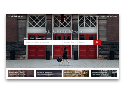 Magicbricks Website Redesign Concept buy home magicbricks property real estate rent search ui ux web webpage