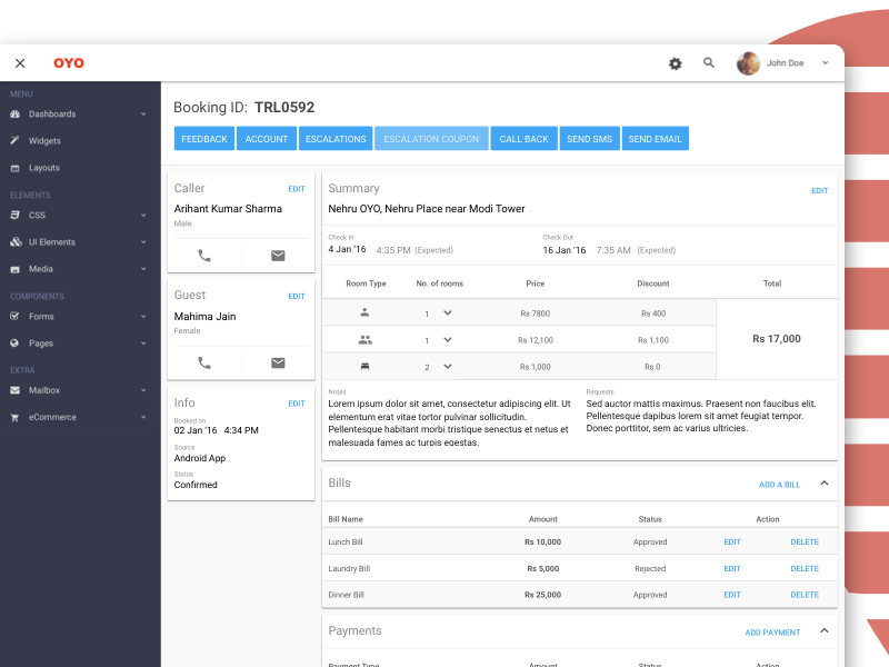 icon payment bill by Edit Booking K Sahil Concept Rooms Oyo Dashboard,