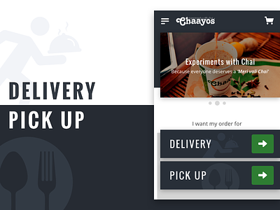 Concept: Chaayos Online Ordering Page breakfast chaayos delivery dining food homepage luxury order pick up snacks tea ui