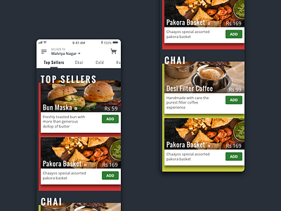 Concept: Online Ordering Menu