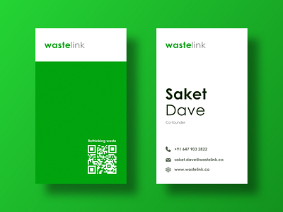 Business cards for a recycling startup