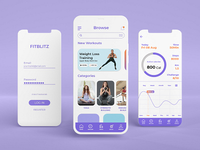 Concept UI design for a Workout app appdesign application design graphic design ui ui design uiux ux workout app