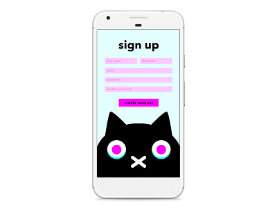 daily ui: sign up screen :x