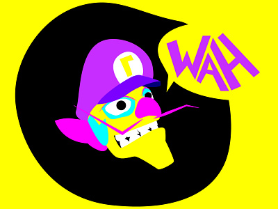 waluigi WAH | warm up illustration illustration quickie warmup