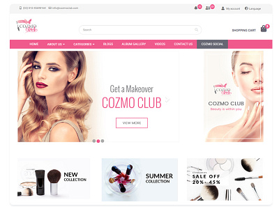 Cozmo Cub website cosmetic design ui ux website