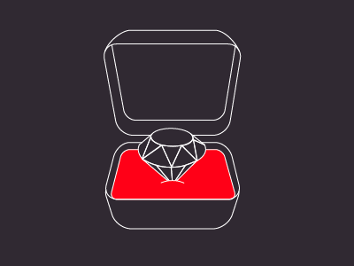 A diamond in a box diamond illustration