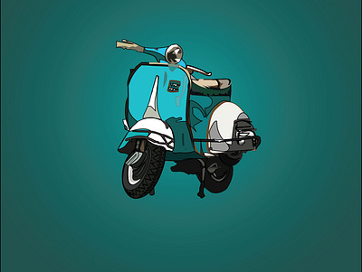 SCOOTER file (vector illustration) graphicdesign illustration art illustrator pentool scooter vector vector illustration