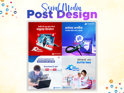 Internet Social Media Post Design