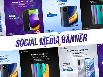 Smart phone Social Media Banner Design