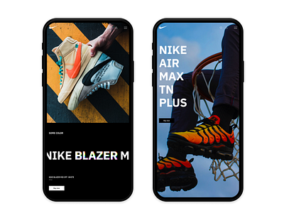 Nike concept redesign brend concept dark theme design idenity nike redesign sport uxui web design