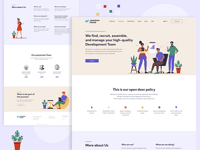 Redesign the page About Us branding design illustration minimal redesign typography ui ux uxui vector web design webdesign
