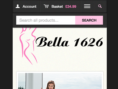 Search Box ecommerce iphone pink search
