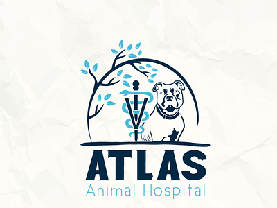 Animal Hospital animal animal hospital cleancut design dog elegant illustration logo minimal pet pitbull sophisticated vector