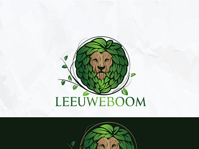 Eco Lion company cleancut design eco ecommerce green illustration leaf lion logo sophisticated vector