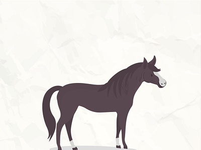 Cartoon Horse cartoon character cleancut design illustration minimal vector