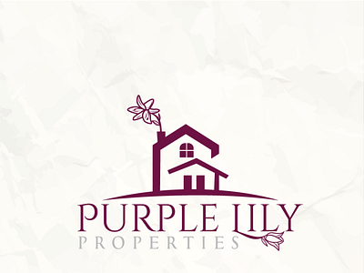 Purple lily cleancut design elegant illustration logo minimal sophisticated vector