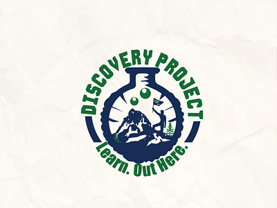 Discovery Project adventure blue branding cleancut climber climbing design green high illustration logo manly mountaions project science sophisticated strong vector
