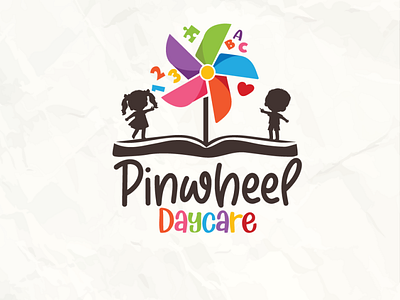 Pinwheel daycare branding children cleancut colorful logo daycare logo design education logo illustration kids education logo kids logo learning logo logo nursery logo pinwheel pinwheen logo preschool logo vector