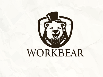 Work bear bear character branding classy cleancut design elegant flat logo illustration logo minimal simple sophisticated vector vintage bear vintage logo work bear