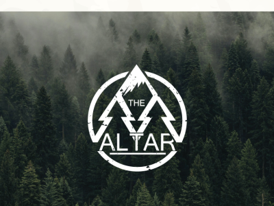 The Altar altar bold branding classy cleancut design elegant forest illustration logo minimal minimalistic logo pine logo pine tree simple logo sophisticated tree tree logo trees vector