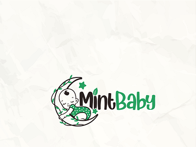 mint baby baby child cleancut design graphic design green illustration logo minimal vector