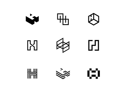 H Letter Icon Exploration architecture connect construction icon letter logo mark real estate room space symbol