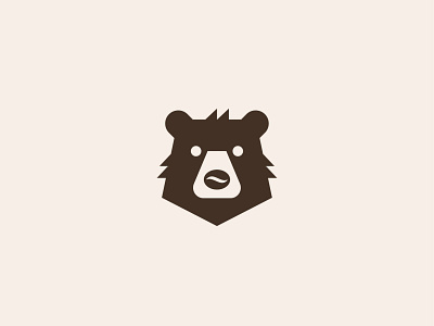 Coffee Bear animal bear coffee food icon logo mark simple symbol