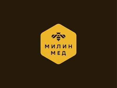 Mila Honey animal bee food honey honeybee honeycomb icon logo mark symbol