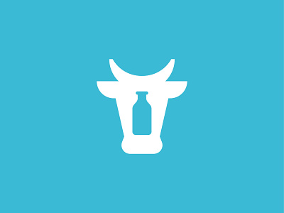 Cow milk animal cow food icon logo mark milk symbol