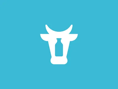 Cow milk animal cow food icon logo mark milk symbol