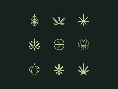 Canna Pharmacy Logo Icons c canna cannabis cbd drop icon letter logo mark symbol thc