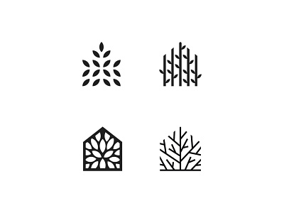 Tree house branch forest grow house icon leaf logo mark nature symbol tree woods