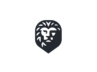 Lion animal icon jungle king lion logo mane mark shadows symbol