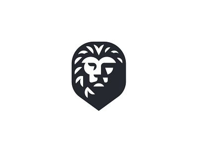 Lion animal icon jungle king lion logo mane mark shadows symbol