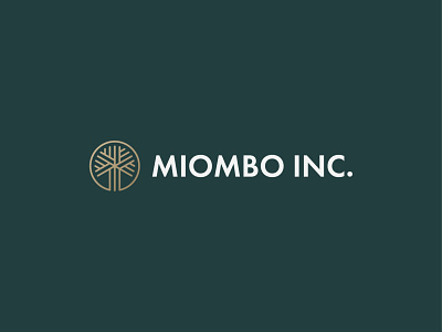 Miombo Inc africa branch circle icon logo luxury mark miombo simple symbol tree treetop