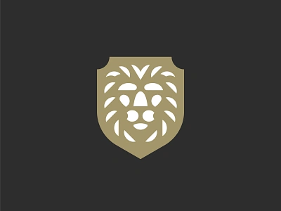 Lion Crest animal crest head icon king lion logo mane mark shield symbol