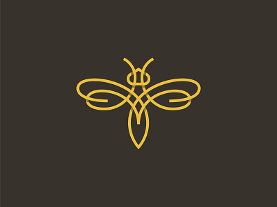 Bee animal bee buzz food honey icon insect logo mark symbol