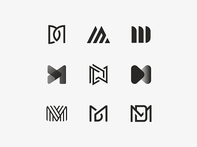 MD Logo Exploration d design icon letters logo m mark monogram symbol